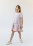 All For Kids Girl's Light Pink Cotton Dress | B&A-04