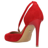 Wojas Red Velour Leather High Heels | 3500465