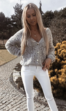 Beige Knitted Sweater | INEZ