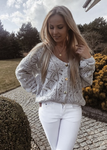 Beige Knitted Sweater | INEZ