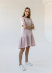 Women's Light Pink 100% Cotton Dress | B&A-03