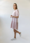 Women's Light Pink 100% Cotton Dress | B&A-03