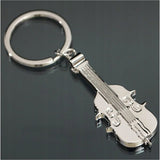 Silver Violin Keychain | GB-053