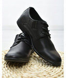 Boys' Elegant Black Eco-Leather Oxfords | AB125C-16