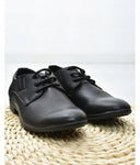Boys' Elegant Black Eco-Leather Oxfords | AB125C-16