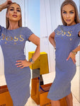 Women's Slim Fit Striped Dress | MYL-054