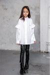 MashMnie Girls' Black Insulated Eco Leather Leggings | S-141-1
