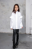 MashMnie Girls' Black Insulated Eco Leather Leggings | S-141-1