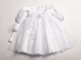 Baby Girl Formal Baptism Set with White Headband | IZ-04