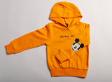 Toddler Boys' Yellow Hoodie with Mickey Mouse Print | HAL-107-Y