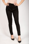 Italian-style Black Velour Feel Leggings | HAL-83