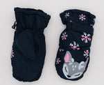 Black Girls' Winter Insulated Mittens | 1856#