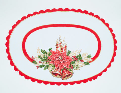 Christmas Red Accent Table Cloth | DA1365-R