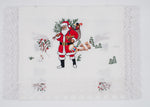 Christmas White Table Runner with Santa Print 15.74 x 62.99 in | H9476-2