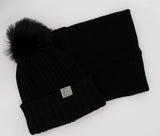 Kids Insulated Winter Hat with Pompon and Tube Scarf Set 4-12 years | 0765BE