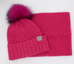 Kids Insulated Winter Hat with Pompon and Tube Scarf Set 4-12 years | 0765BE