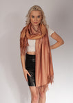 Soft Ombre Scarf A'la Cashmere with Fringes | 0792BE-Gold