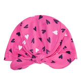 Pink Short Beanie with Tie Knot - 6-12 years | 38/055-P