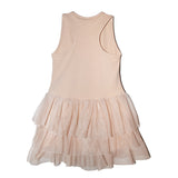 Girls' Beige Slip Petticoat Dress with Tulle | Q-006