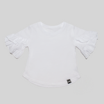 Girls' White Shirt with Frills | S-110-W