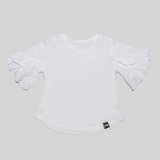 Girls' White Shirt with Frills | S-110-W