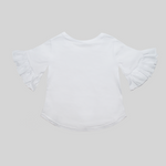 Girls' White Shirt with Frills | S-110-W