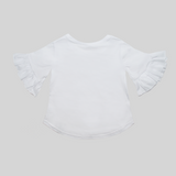 Girls' White Shirt with Frills | S-110-W