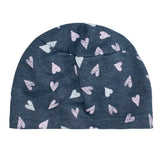 Dark Short Blue Beanie with Tie Knot - 6-12 years | 38/055-DB