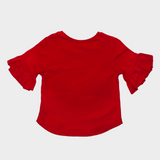 Girls' Red Shirt with Frills | S-110-R