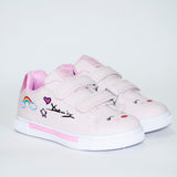 AC Toddler Girl Pink Sneakers with Rainbow Print | 735/21-P