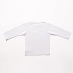 Boys' White Graphic Long-sleeved Shirt - Niezły Aparat | MIK-13