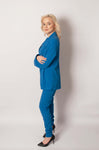 Blue Italian Blazer and Pants Set | 8AB1601-DB