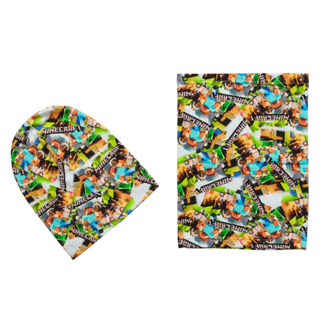 Minecraft Beanie and Tube Scarf Set 2-5 years | TOM-03