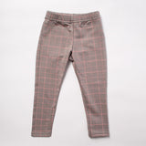 Girls' Gray Plaid Pants | MIK-12