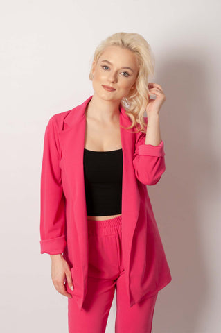 Fuchsia Italian Blazer and Pants Set | 8AB1601-FUS