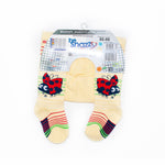Girls' Yellow Printed Tights | RA-05-YL