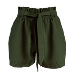 Women's Khaki Shorts with Belt | 28031-DGR