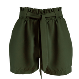 Women's Khaki Shorts with Belt | 28031-DGR