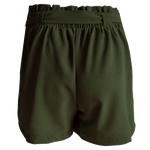 Women's Khaki Shorts with Belt | 28031-DGR
