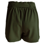 Women's Khaki Shorts with Belt | 28031-DGR