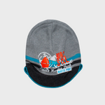 Gray Printed Beanie with Visor, 1.5-4 years | 36/067-G