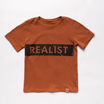 MIMI Boys' Brown Printed T-shirt | S-122