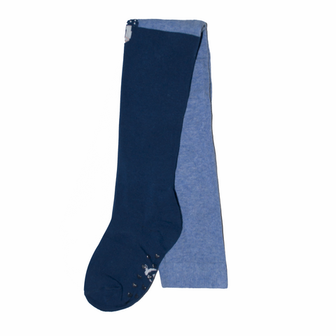 YO! Dark Blue Printed Tights with ABS | RAB-0005G-1-DB / 4-5 years