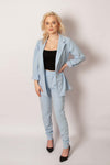 Light Blue Italian Blazer and Pants Set | 8AB1601-LB