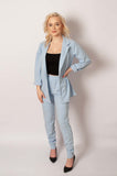 Light Blue Italian Blazer and Pants Set | 8AB1601-LB