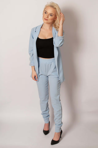 Light Blue Italian Blazer and Pants Set | 8AB1601-LB