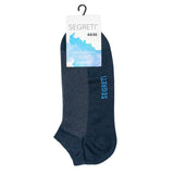 Segreti Dark Blue Cotton No-show Socks | SR-04