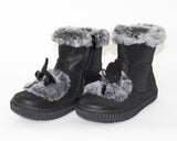 AC Girls' Black Ankle Boots | 925/21-BL