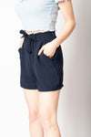 Navy Blue Shorts with Tie Belt | BH-S72-2-DB