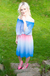 Italian Off The Shoulder Ombré Dress | 54C2216
